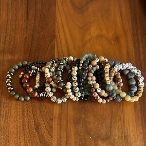 Stone Beaded Bracelet Set